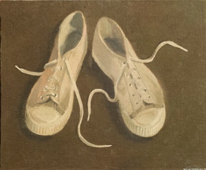 Pumps, oil painting 40 x 49 cm
