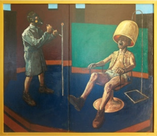 'In Fear Of The Unknown', oil painting by Paul Critchley