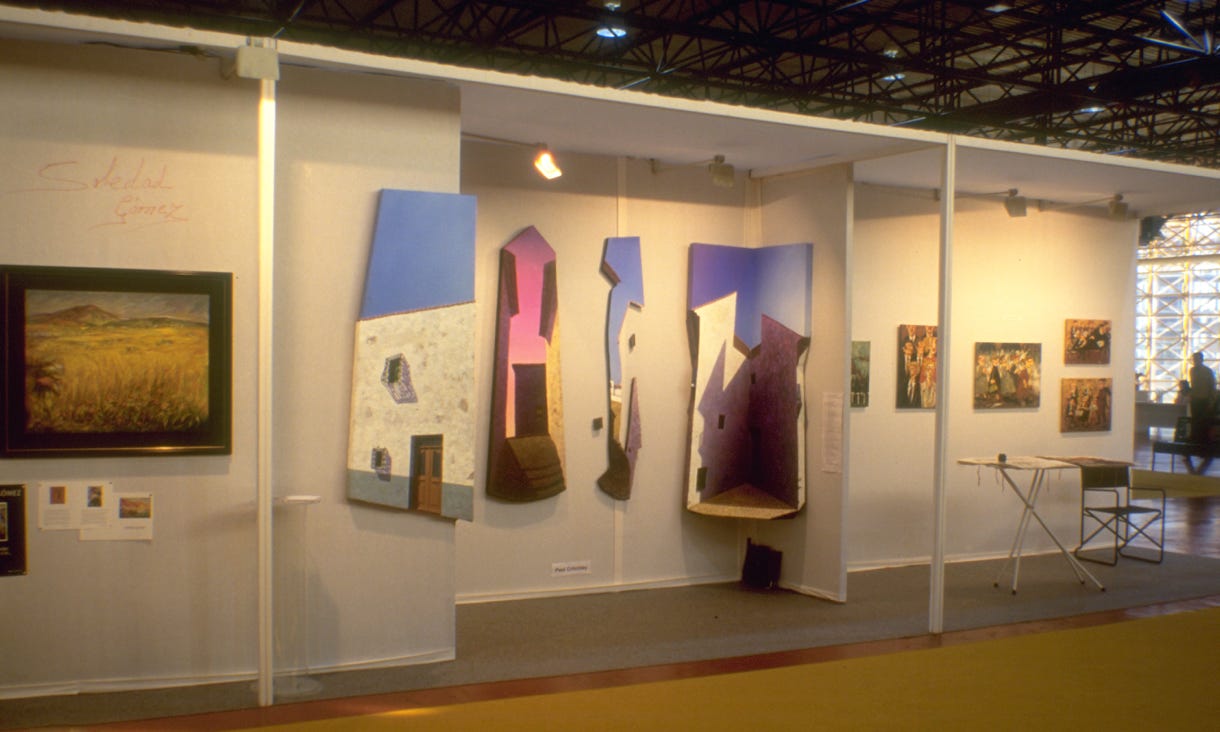 view of paintings exhibited with Galerias del Este from Valencia in the InterArt Art Fair in Toulouse, November 1994 