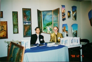 Stand view Art Manege 1998 with aintings by Paul Critchley, exhibiting with Ir Art Gallery