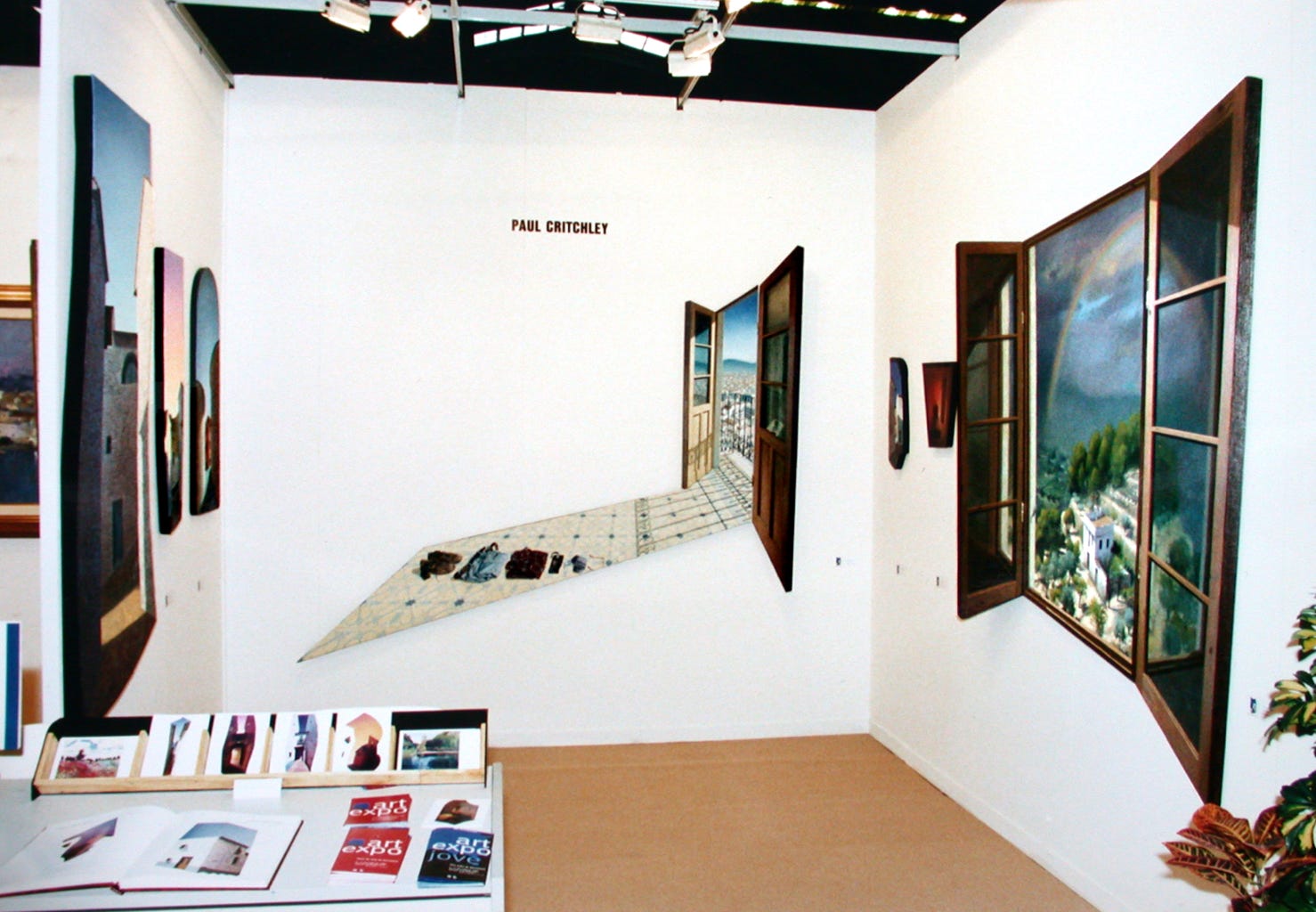 Paul Critchley's paintings at ArtExpo Barcelona 1998 on the stand of Galeria d'Arte Mar