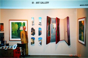 Paul Critchley's paintings at InterArt Valencia 1998 on the stand of Ir Art Gallery of Moscow