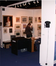 View of Paul Critchley's shaped painting at the 2004 Manchester Art Show