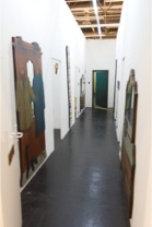 Installation ' A Sense of Place' by Paul Critchley at Art.Fair Cologne 2014, corridor