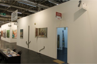 Installation ' A Sense of Place' by Paul Critchley at Art.Fair Cologne 2014, back entrance