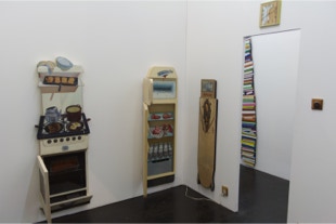 Installation ' A Sense of Place' by Paul Critchley at Art.Fair Cologne 2014, 'kitchen'