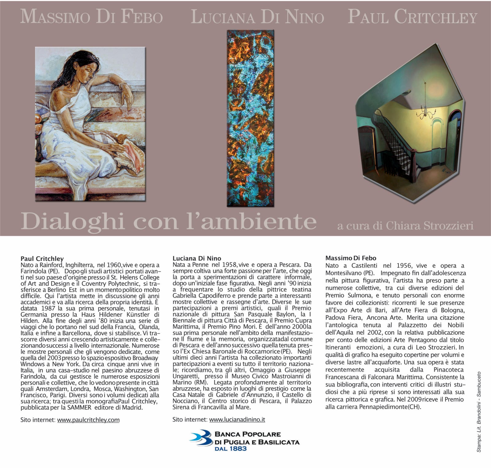 Invitation for the exhibition 'Dialoghi con l'ambiente'