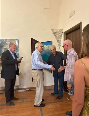 VI Caramanico Terme, Paul Critchley with critic Vittorio Sgarbi