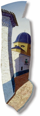 Back Street, shaped painting by Paul Critchley