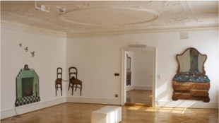 view of the 'living room' in the installation 'A Sense Of Place'