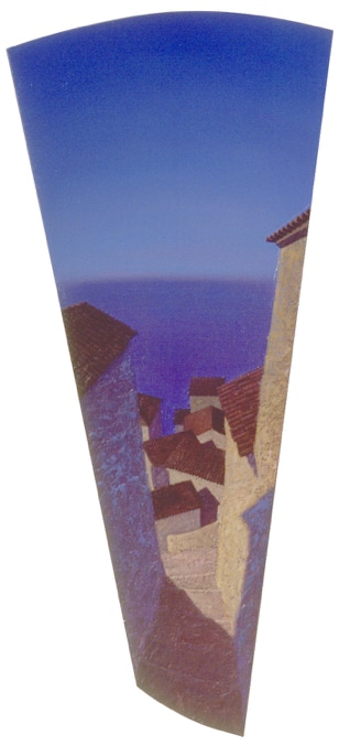 Shaped painting 'El Mar' by Paul Critchley