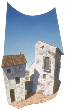 shaped oil painting by Paul Critchley 'The Mute Hermit'