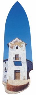 'La Casa del Carpintero' shaped painting by Paul Critchley
