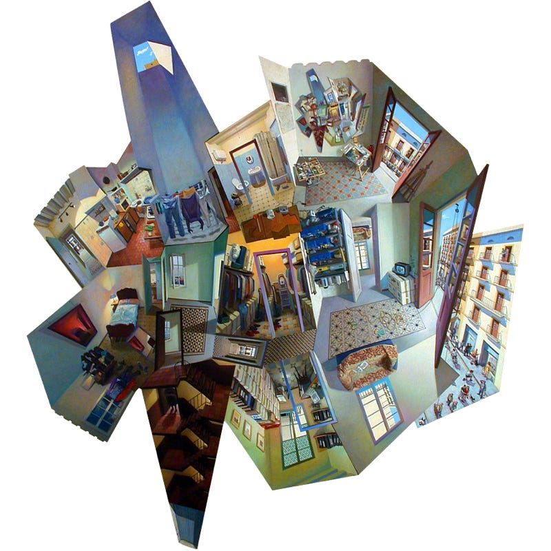 shaped painting by Paul Critchley