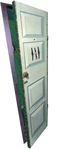 The Outsider, Diptych oil painting by Paul Critchley