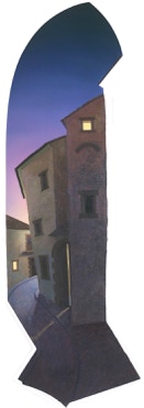 Buenas noches, shaped painting by Paul Critchley