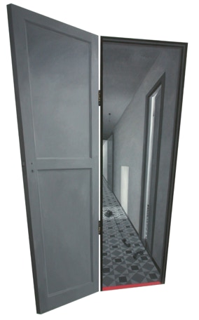 Diptych by Paul Critchley "Caution : Red Line"