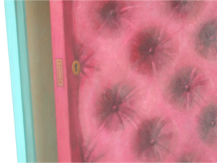 Shaped painting by Paul Critchley 'A Foot In The Door'