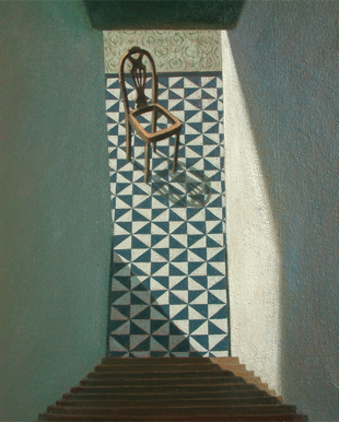 Shaped painting by Paul Critchley 'A Foot In The Door'