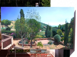 Painting 'Can Lado' by Paul Critchley, in progress 22 August 2003