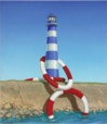 Painting by Paul Critchley 'The Quoits' Champion', commissioned by Royal Caribbean International, detail 1