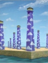 Painting 'The Lighthouse Bulb' by Paul Critchley, commissioned by Royal Caribbean International, detail 2