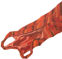 'La Siesta' multipart shaped painting by Paul Critchley, detail 7