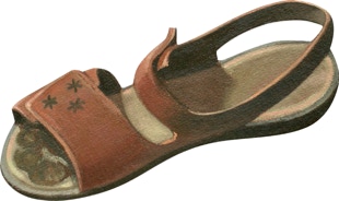 'La Siesta' multipart shaped painting by Paul Critchley, detail 6