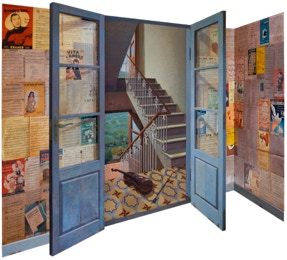 Triptych painting 'Vita e Amore' by Paul Critchley, open