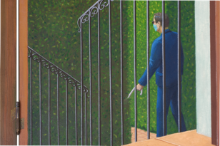 The Mind Maze, detail of the blind man in the maze