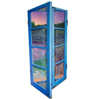 Triptych oil painting by Paul Critchley 'Blue Mood'