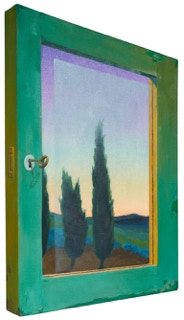 Diptych oil painting by Paul Critchley 'Nature's Sentinels'