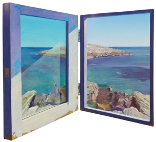 Diptych 'The moon: the sun of the night' by Paul Critchley