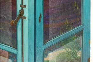 'The Never Ending Waves Mark The Passage Of Time 'Triptych oil painting by Paul Critchley, detail