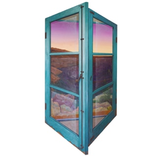 Triptych oil painting by Paul Critchley 'The Never Ending Waves Mark The Passage Of Time'