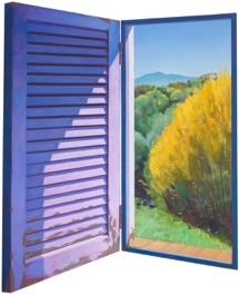 Diptych painting 'Eye Catching', open