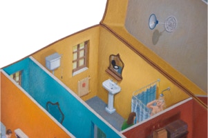 shaped painting 'Mobile Home', detail