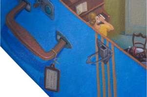 shaped painting 'Mobile Home', detail
