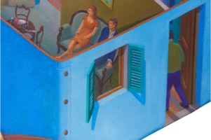 shaped painting 'Mobile Home', detail