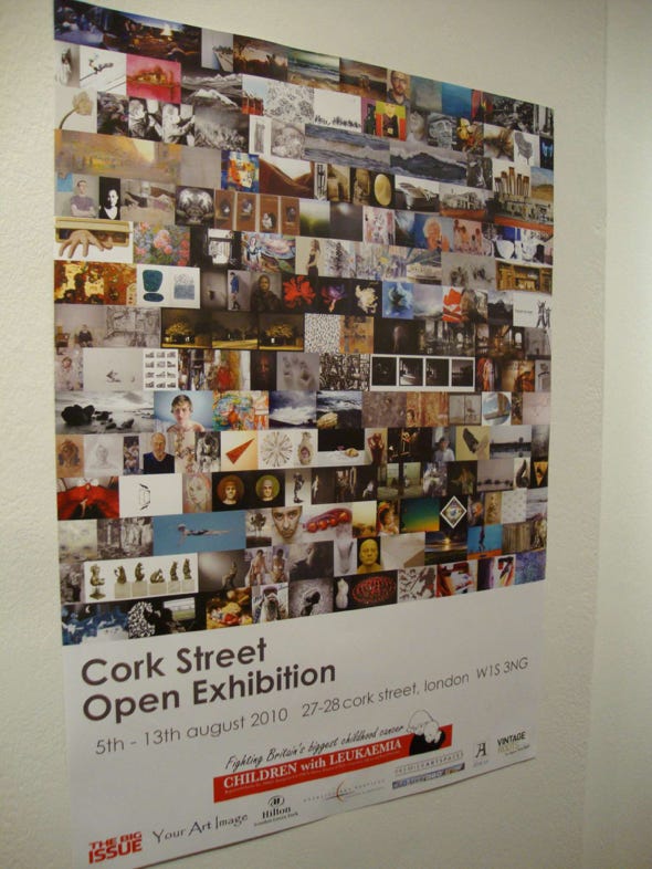 Poster 'Cork Street Open at The Gallery, Cork Street London, 5th - 13th August 2010