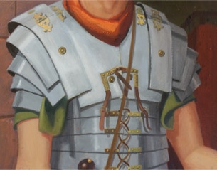 St Cornelius painted by Paul Critchley, detail