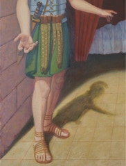 St Cornelius painted by Paul Critchley, detail