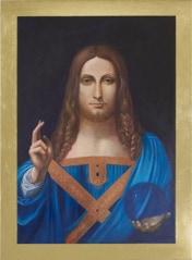 Copy of Salvator Mundi painted by Paul Critchley