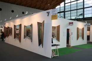 Entrance to the installation 'A Sense of Place' and additional paintings