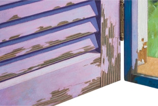 Diptych painting 'Eye Catching' by Paul Critchley, detail