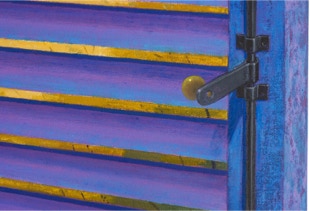 Diptych painting 'Eye Catching' by Paul Critchley, detail