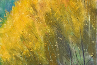 Diptych painting 'Eye Catching' by Paul Critchley, detail