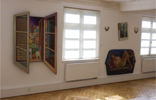 view of the 'living room' in the installation 'A Sense Of Place'