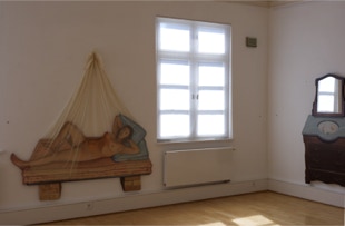 view of the 'bedroom' in the installation 'A Sense Of Place'