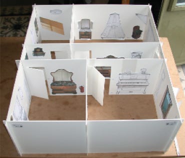 photo of a maquette of the installation 'A Sense of Place'